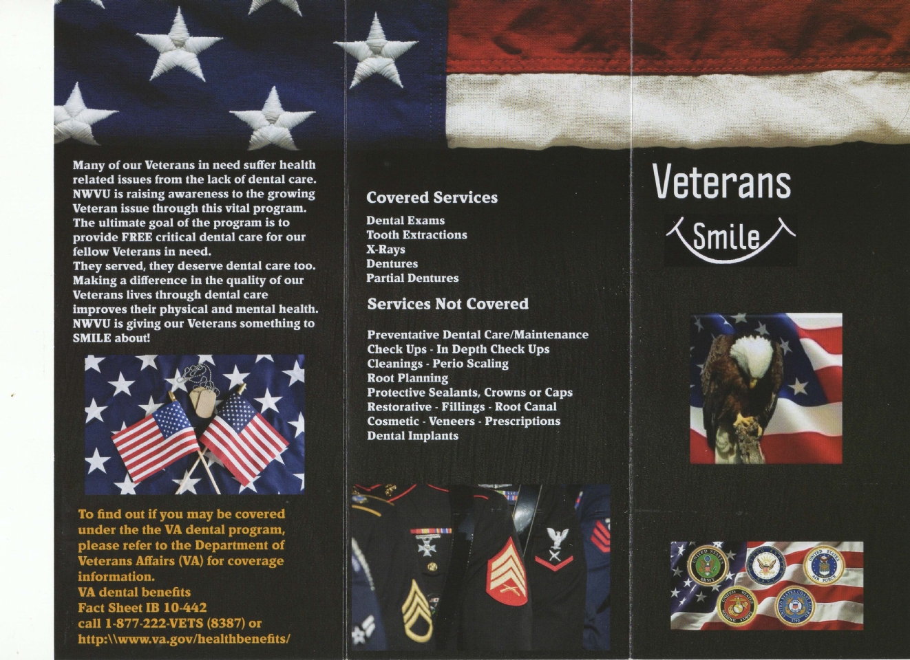 Inside of the Veteran's Smile Brochure